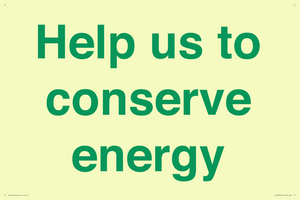 Help us to conserve energy 
